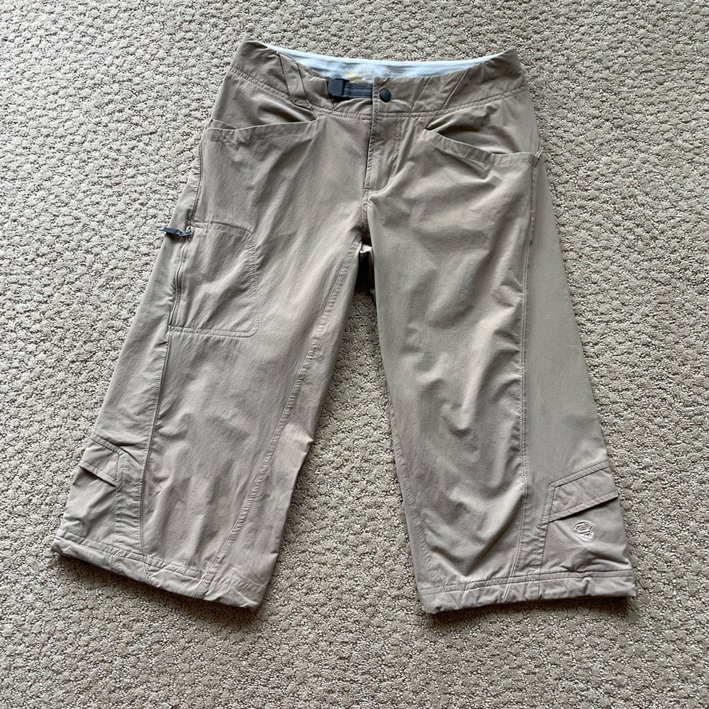 Mountain HardWear khaki wide leg hiking capris